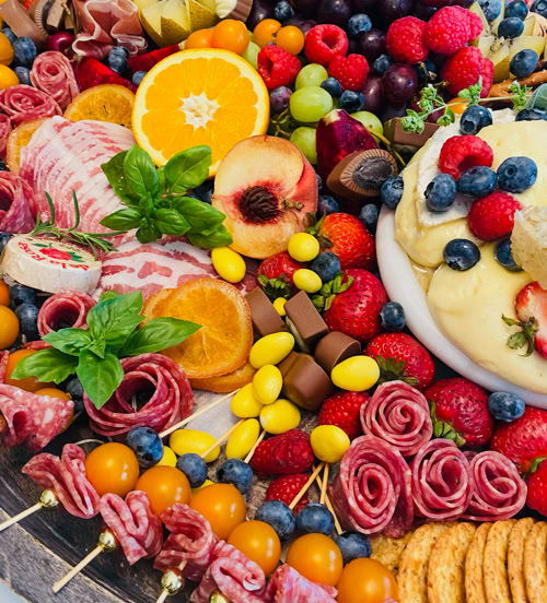 large platter from Rose Gold Charcuterie in Southern California