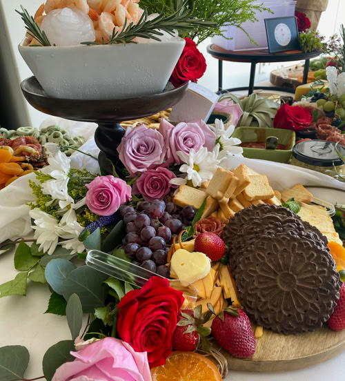 grazing table from  Rose Gold Charcuterie in Southern California