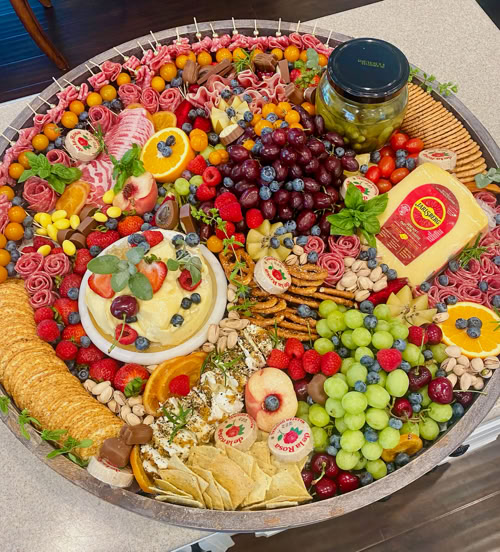 large charcuterie platter by Rose Gold Charcuterie in Southern California