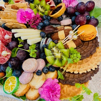 A Charcuterie Board with Assorted Foods