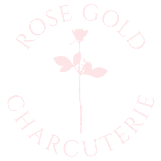 Rose Gold Charcuterie Logo in White