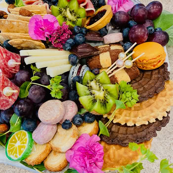 A Charcuterie Board with Assorted Foods